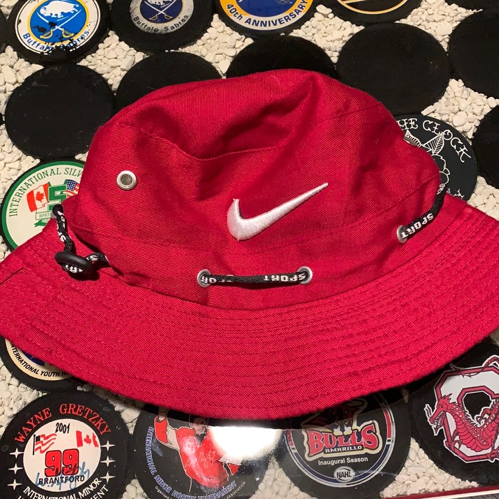 Red Nike Sport Bucket Hat